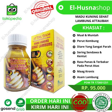 Jual Madu Kuning Sehat Lambung Attaubah Gr Maag Obat Herbal Asam