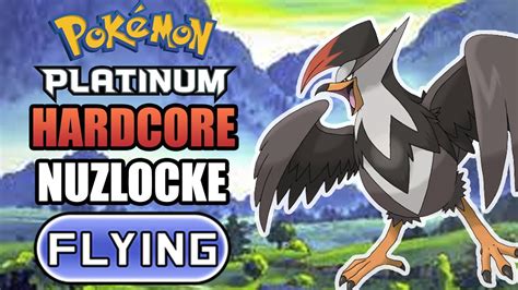 Pokémon Platinum Hardcore Nuzlocke Flying Types Only No items No