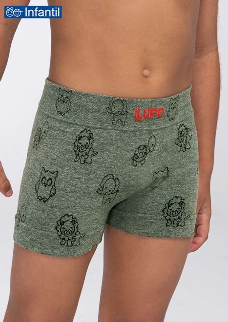 Cueca Infantil Boxer Lupinho S O Jorge