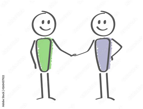 Stick Figure Shaking Hands
