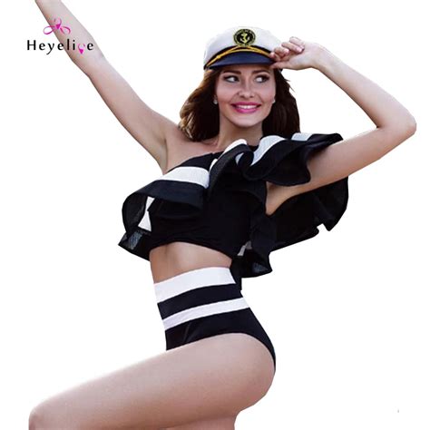 New High Waist Bikinis Women Swimsuit Mesh Single Shoulder Hot Beach Swimwear Bathing Suit New