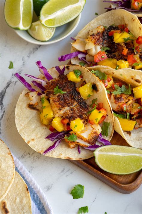 Blackened Fish Tacos With Mango Salsa The Schmidty Wife