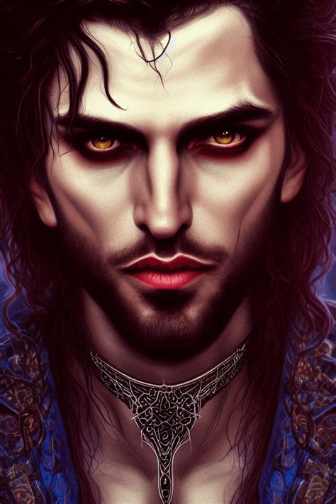 Beautiful Bohemian Gypsy Vampire Man Graphic Creative Fabrica