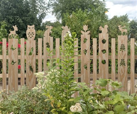 Zaun Deko Mit Tiere Motiv Aus Holz Dekozaun Zaundeko Gartenzaun