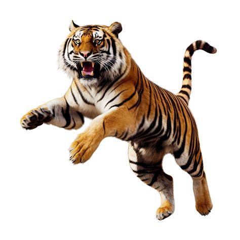 AI Generated bengal tiger images in various motions transparent ...