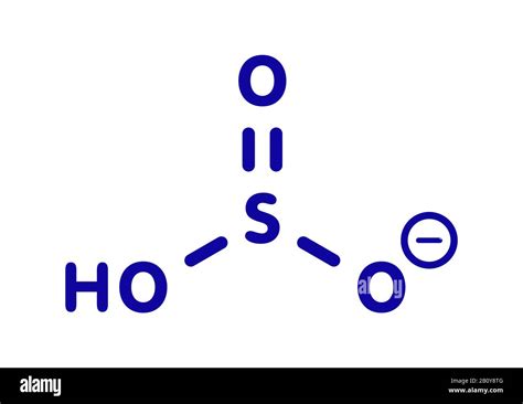 Bisulfite anion chemical structure, illustration Stock Photo - Alamy