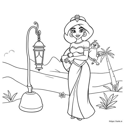 disney jasmine coloring pages