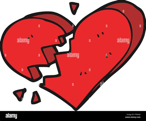 Freehand Drawn Cartoon Broken Heart Stock Vector Image And Art Alamy