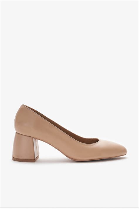 Sunny Nude Hakiki Deri Kadın Topuklu Ayakkabı