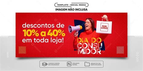 Social Media Banner Dia Do Consumidor Descontos De 10 A 40 Em Toda