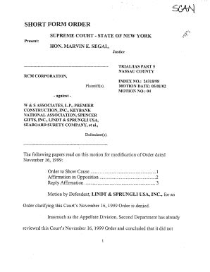 Fillable Online Decisions Courts State Ny Motion Date