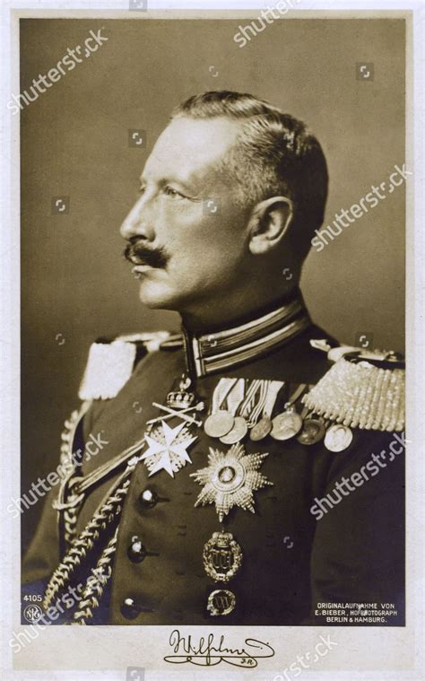 German Kaiser Wilhelm Ii Signature Editorial Stock Photo