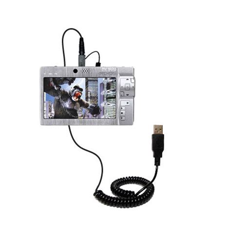 Coiled Power Hot Sync USB Cable Suitable For The Archos AV500 Series With Both Data And Charge