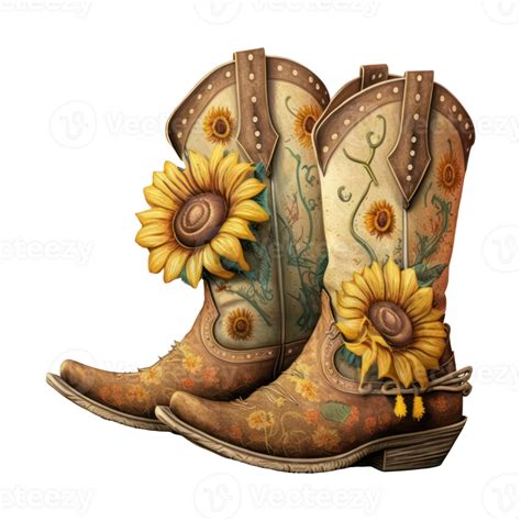 Watercolor Cowgirl Boots 23241403 Png