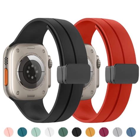 Pulseira De Fivela Silicone Ultra Band Magnética Para Relógio Apple