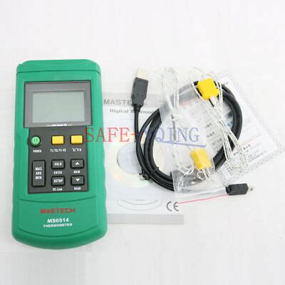 One Mastech Ms Dual Channel Digital Thermometer Temperature Logger