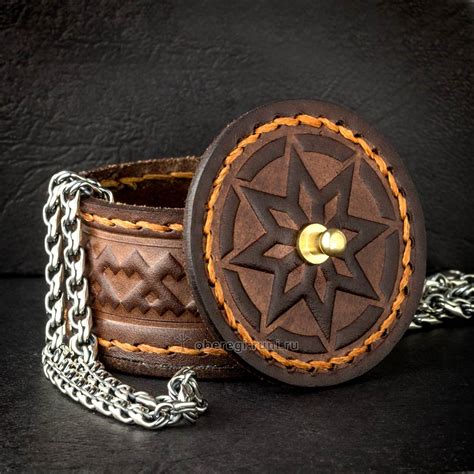 Шкатулка из кожи - Алатырь. Натуральная кожа | Руническая мастерская