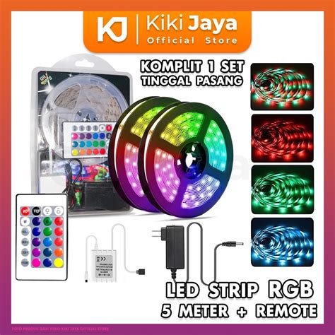 Jual KIKI Lampu LED Strip RGB Panjang 5 Meter Warna Warni IP44 5M