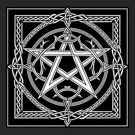 Celtic Star Ornament Design with Black Borders in Artistic Framework ...