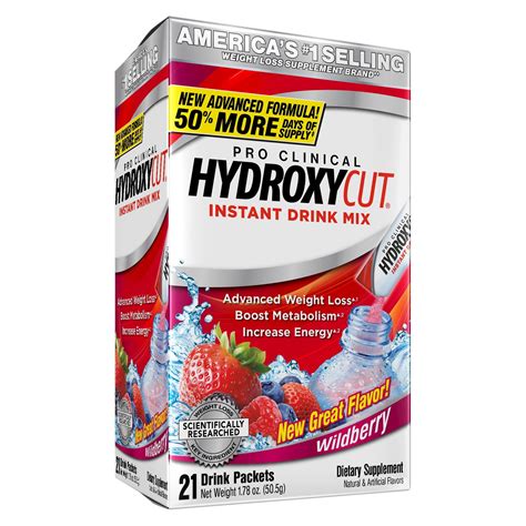 Hydroxycut Advanced Weight Loss Drink Mix Packets Wild Berry 21 Ct Shipt