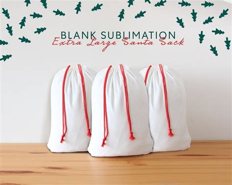 Sublimation Santa Sack Extra Large Blank Santa Sacks For Etsy