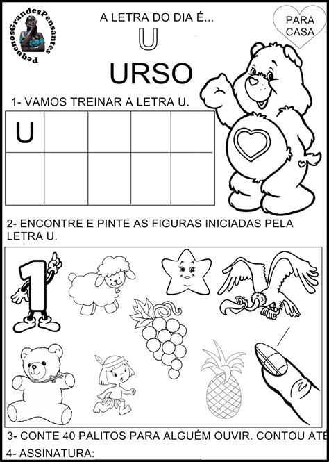 Atividade Letra U Educação Infantil - 5