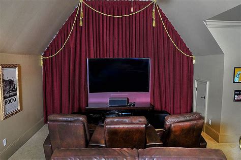 Small Simple Home Theater Ideas / Includes 4 large theater seats with ...