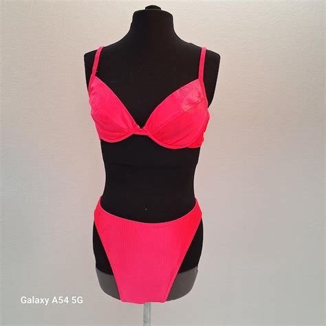 Oh So HOT Pink 1980s 90s CATALINA Bikini Excellent C Gem