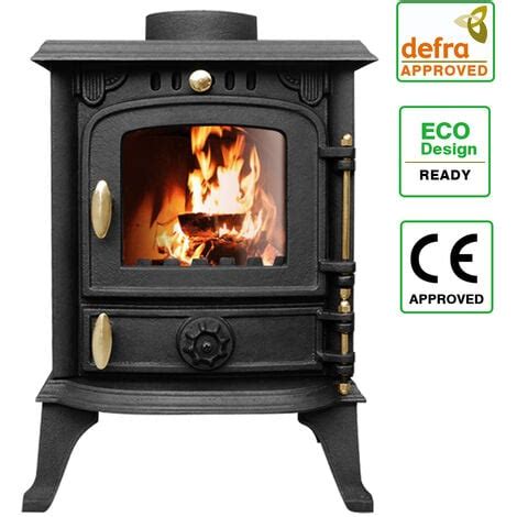 Kw Multifuel Stove Heating Fireplace Cast Iron Defra Approved Eco Design