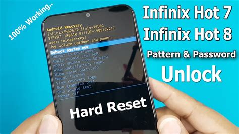 Infinix Hot Hot Hard Reset How To Unlock Infinix Hot Pattern Hot Password Unlock