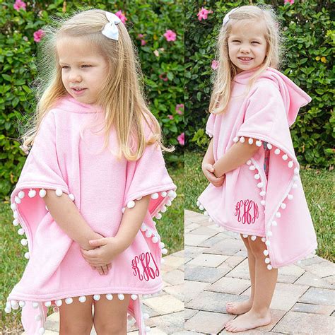 Monogrammed Toddler Hooded Towel Poncho