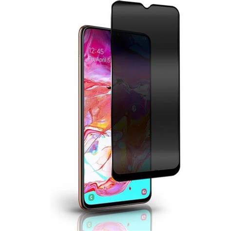 Verre Trempé Anti Espion Pour Samsung Galaxy A70 Couverture Complète