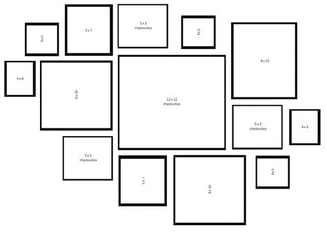 gallery wall template paper content calendar template