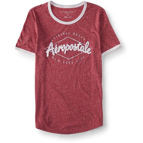 Aeropostale Aéropostale Diamond Ringer Graphic T 8 liked on Polyvore