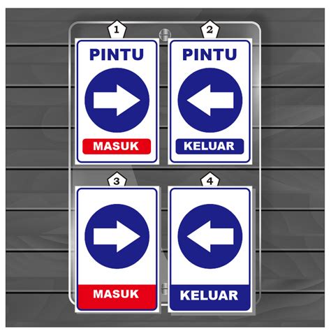 Jual Stiker Arah Pintu Keluar Masuk Waterproof Shopee Indonesia