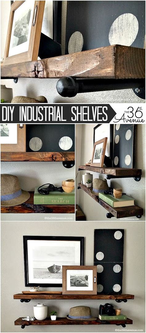 DIY Industrial Shelves | Home diy, Diy home decor, Home decor