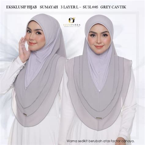 HOT SUMAYYAH 3 LAYER SAIZ L BY EZZUFIRDA HIJAB Shopee Malaysia
