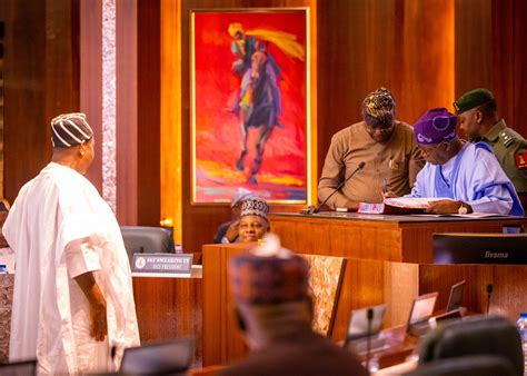 Photosvideo Moment Tinubu Swears In Akume As Sgf