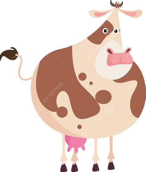 Brown Cows Vector Art Png Cute Angry Cow Brown Color Pet Cow Animal