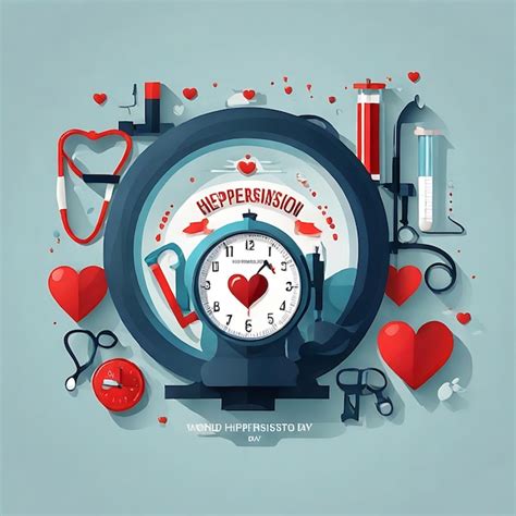 World Hypertension Day Vector Illustration Commemorated Every May To