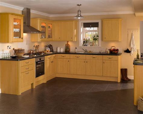 Beech Effect Kitchen Cabinets