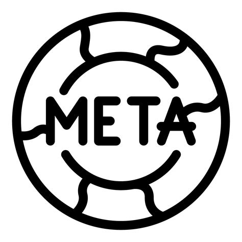 meta logo  smiling globe design  vector art  vecteezy