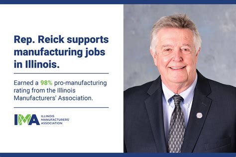 Rep. Steve Reick Earns 98% Rating from IL Manufacturers’ Association