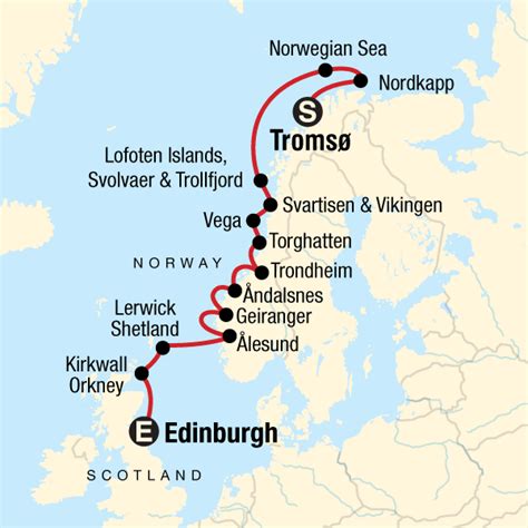 Fjords Of Norway Map | Cities And Towns Map