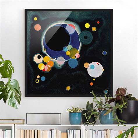 Wassily Kandinsky Skizze Kreise Bild Mit Rahmen Als Quadrat