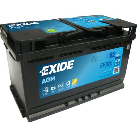 Exide Agm Ek Start Stop Ah Bilbatteri El Reservdelar