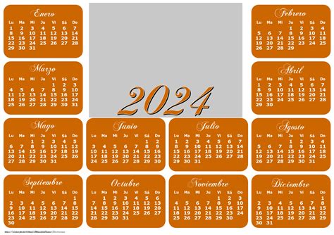 Calendario 2024 Con Tu Foto Modelo 009 Calendarios Personalizados