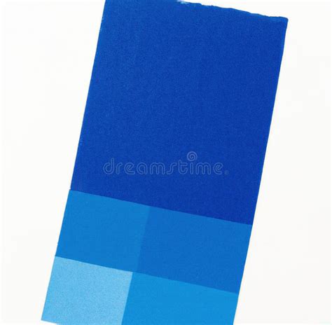 Close Up Of Blue Paint Swatches On White Backrgound Stock Image Image