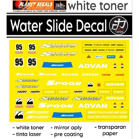 Spoon Universal Hot Wheels Decal White Toner Shopee Philippines