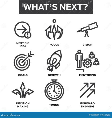 What`s Next Icon Set stock vector. Illustration of mentor - 90938331